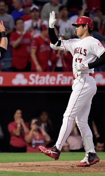 Ohtani, Calhoun help Angels win 4th straight, 8-3 over A's